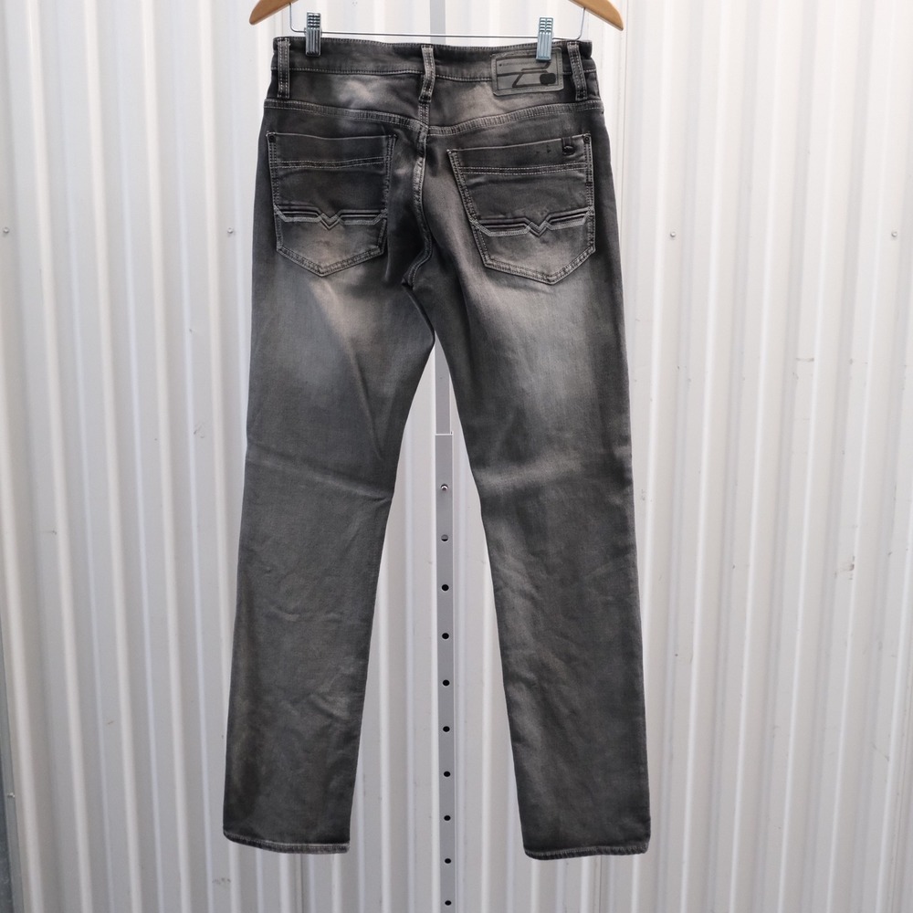 Buffalo David Bitton Ash-X Slim Stretch Jeans Mens 30x32 Gray Faded - Picture 2 of 8